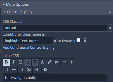 Indicating Conditional Styling