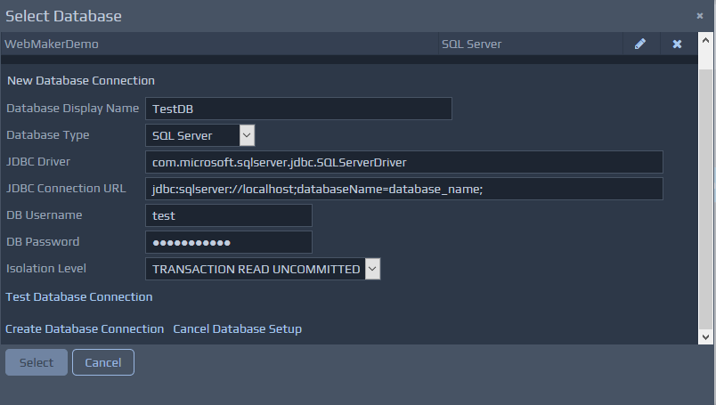 Database Connection